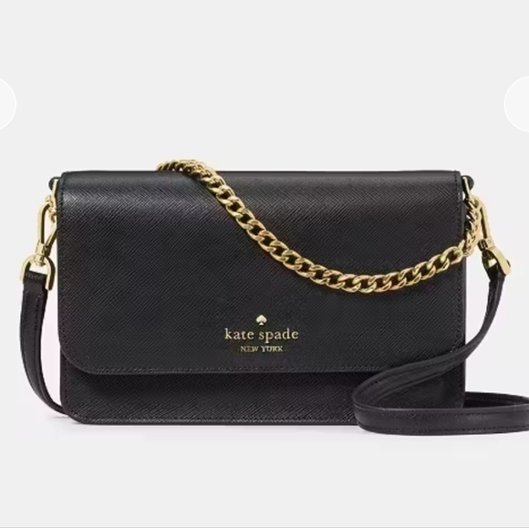 kate spade Handbags - NWOT Kate Spade Black Crossbody with Gold Chain